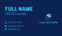 Blue Geometric Smart Head  Business Card