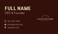 Rustic Classic Type Business Card