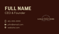 Rustic Classic Type Business Card Design