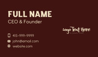 Street Brush Wordmark Business Card Design