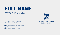 Private Security Letter Z Business Card