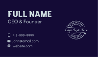 Classic Business Round Wordmark Business Card