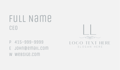 Luxury Generic Minimalist Letter Business Card