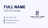 Eagle Aviation Letter R Business Card Design