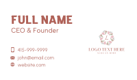 Floral Charm Lettermark Business Card