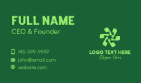 Green Apostrophe Flower Business Card