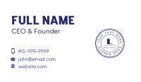 School Lettermark Emblem Business Card
