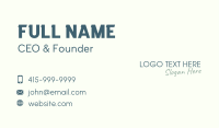 Simple Style Fashion Wordmark Business Card