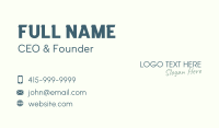 Simple Style Fashion Wordmark Business Card Design