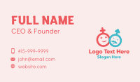 Woman & Man Cartoon Symbol Business Card