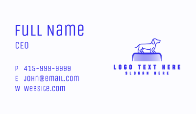 Dog Comb Grooming Business Card Image Preview