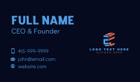 Industrial Construction Letter E Business Card Design