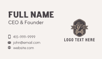 Industrial Mechanic Man Badge Business Card Design