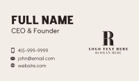 Upscale Brand Boutique Letter R Business Card
