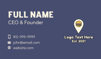 Burger Location Pin Business Card