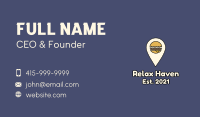 Burger Location Pin Business Card