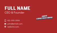 Street Paint Wordmark Business Card