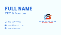 House Flame Snow HVAC Business Card Design