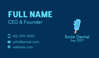 Blue Ice Cream Popsicle Business Card