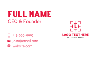 Red Target Crosshair Business Card