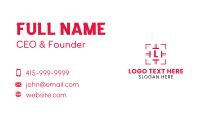 Red Target Crosshair Business Card