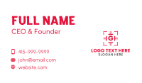 Red Target Crosshair Business Card