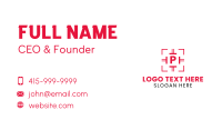 Red Target Crosshair Business Card Image Preview