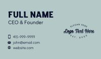 Vintage Business Wordmark Business Card