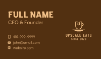 Brown Cafe Letter U Business Card Image Preview