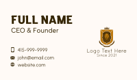 Royal Lion Shield Banner Business Card Design