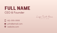 Feminine Script Elegant Business Card