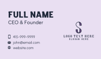 Purple Letter S Business Card Design