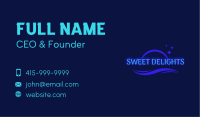 Night Sea Wordmark Business Card Design