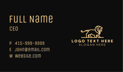 Gold Lion Corporation Business Card