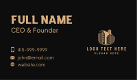 Gold Real Estate Building Business Card Design