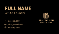 Gold Real Estate Building Business Card