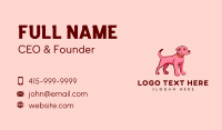 Pink Puppy Dog Cartoon Business Card Design