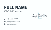 Script Luxury Letter Business Card