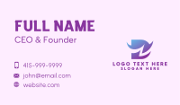 Gradient Purple Letter D Business Card