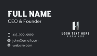 Letter H Modern Business Business Card