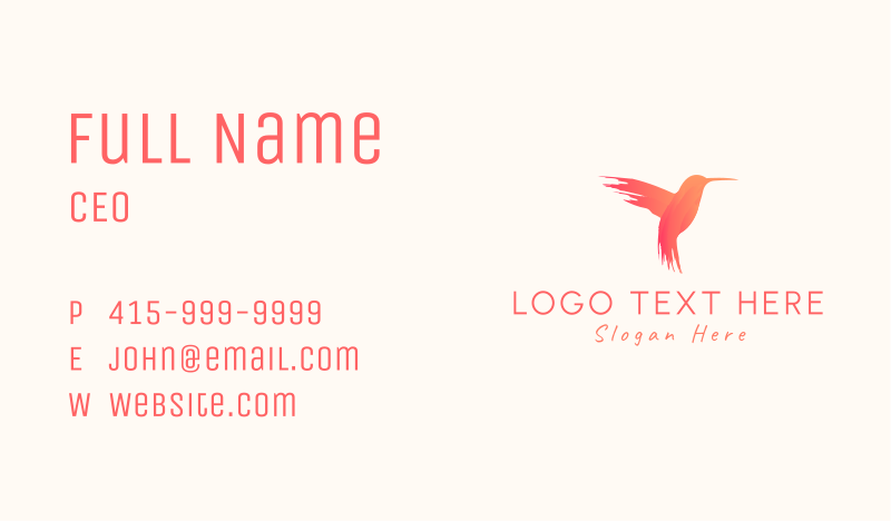 Lively Business Card example 1