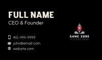 Pixelated Rocket Gaming Business Card Image Preview