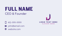 Building Tech Letter J Business Card Design