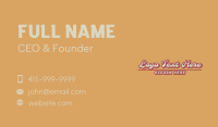 Retro Business Wordmark Business Card