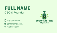 Green Natural Medicine Bottle Business Card