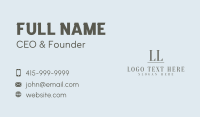 Minimalist Brand Letter Business Card