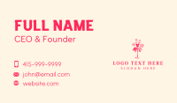 Feminine Flower Dress Business Card Design