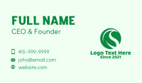 Green Leaf Badge  Business Card Design