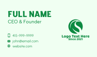 Green Leaf Badge  Business Card