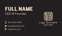 Eccentric Coffee Bean Badge Business Card